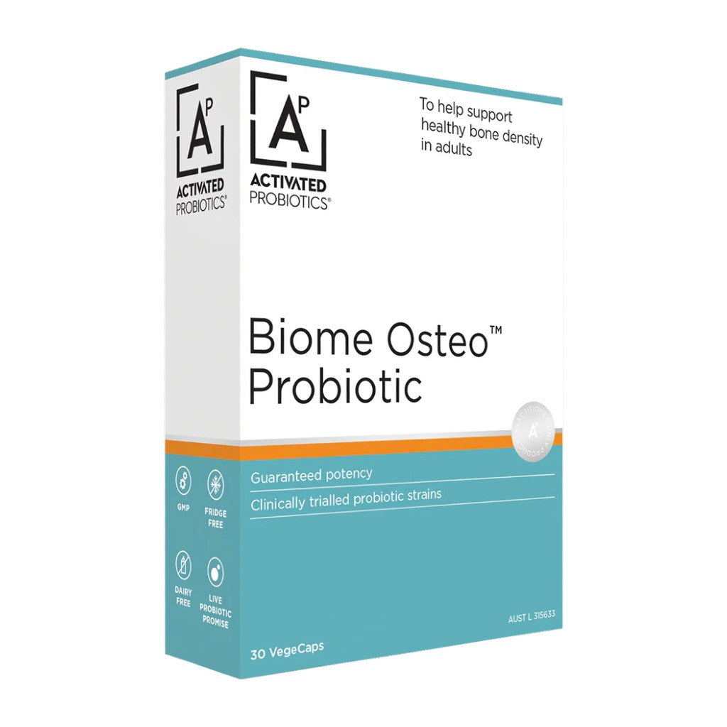 Activated Probiotics Biome Osteo. To help promote bone health in adults