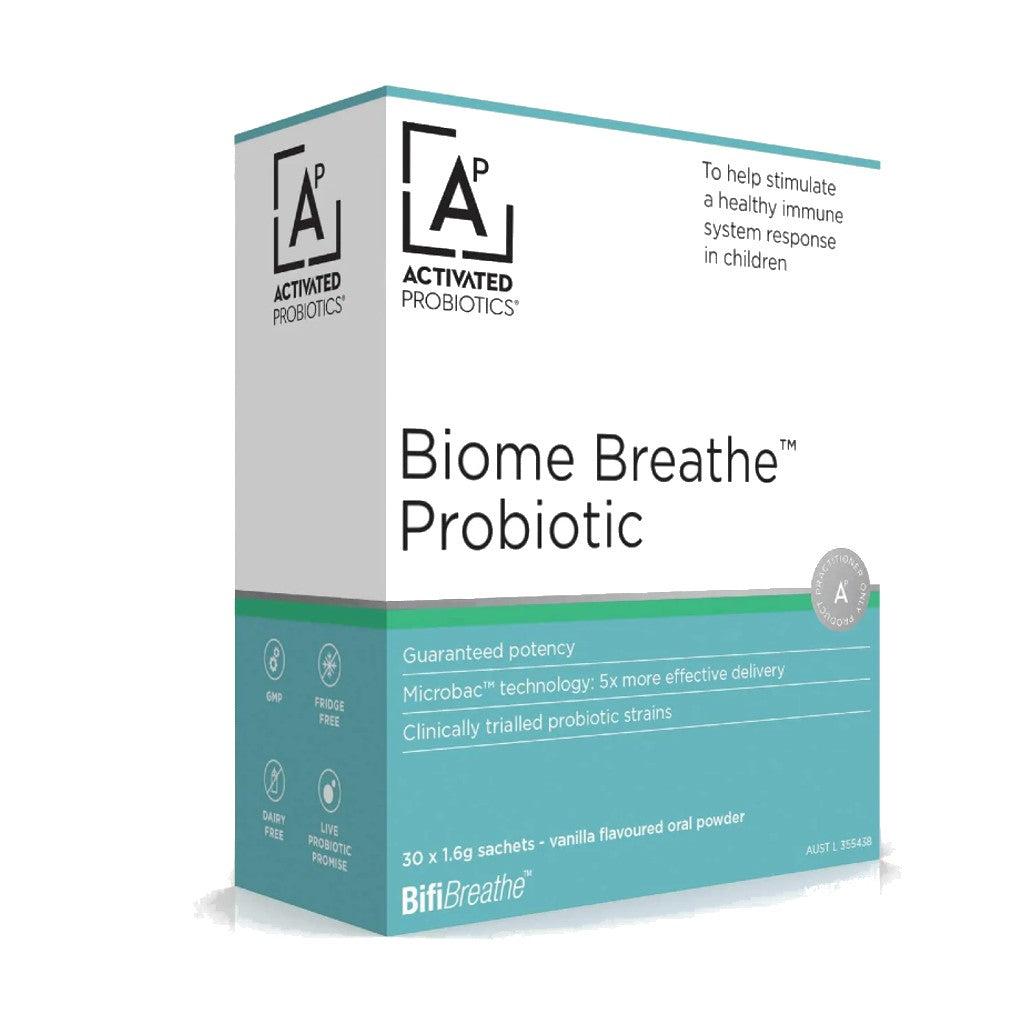 Activated Probiotics Biome Breathe Probiotic. To help stimulate a health immune system response in children