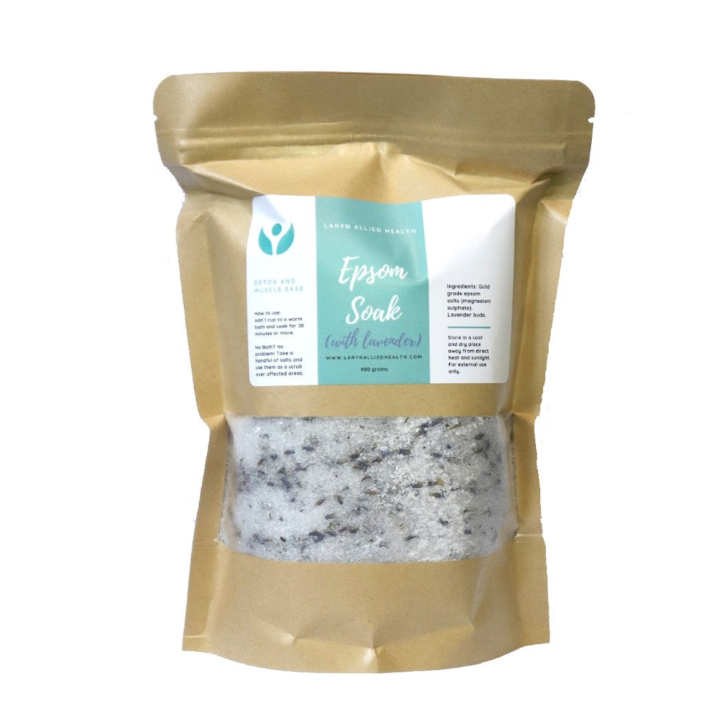 Epsom Soak with Lavender. Used for Detox, Muscle Ease and Recovery.