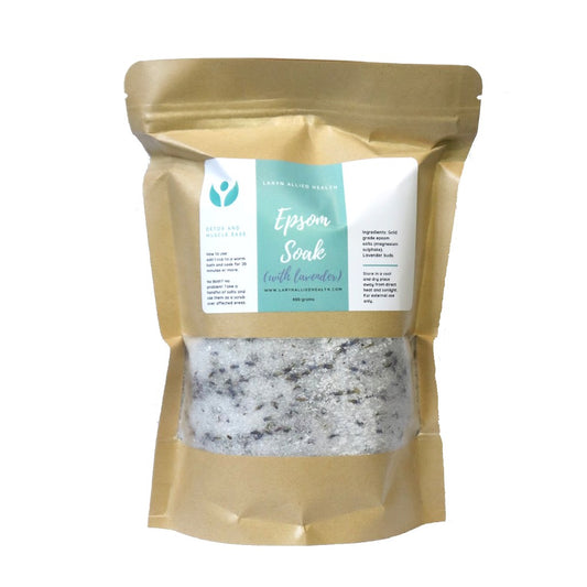 Epsom Soak with Lavender. Used for Detox, Muscle Ease and Recovery.
