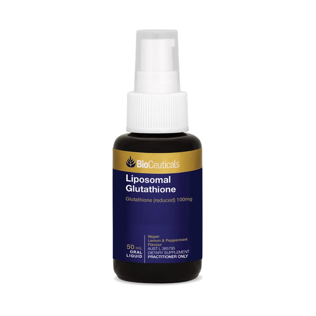 Bioceuticals Liposomal Glutathione Supports detoxification functions of the liver.