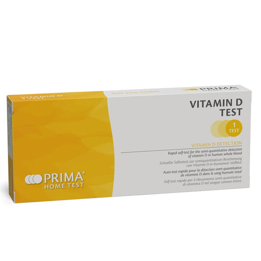 PRIMA Vitamin D Home Test Kit. Quick and efficient way to instantly measure your vitamin D levels with a pin prick test.