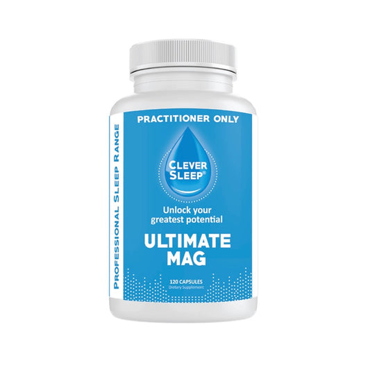 Clever Sleep Ultimate Mag. Magnesium formula to support deep restorative sleep whilst also targeting nervous system health, stress, cellular energy, heart health and muscle tension.